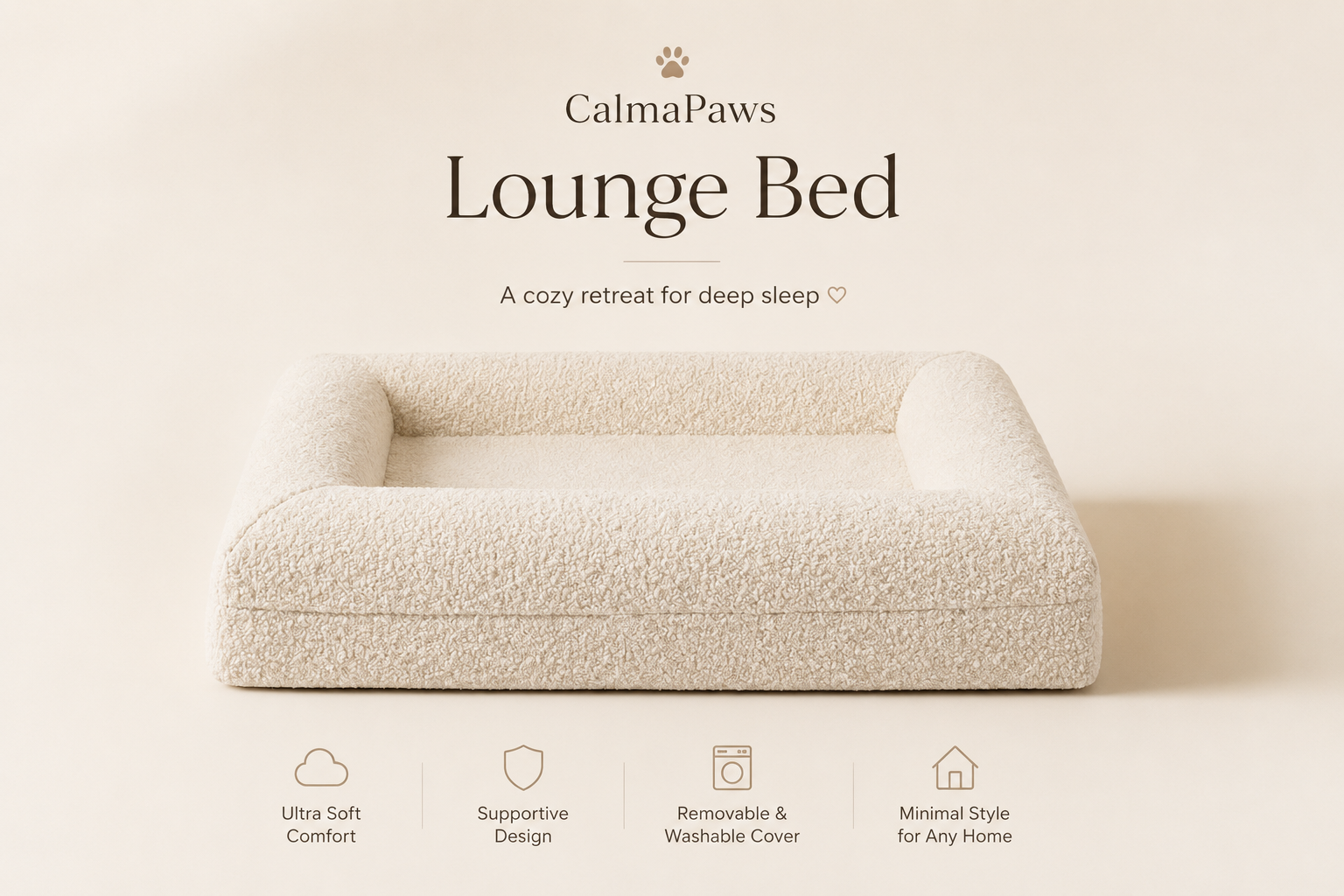 CalmaPaws Lounge Bed