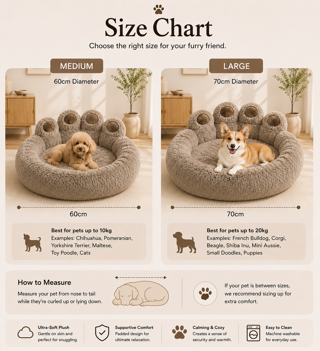 CalmaPaws Cloud Paw Bed
